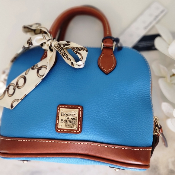 New With Tags! Gorgeous blue convertible Dooney & Bourke bag! Stunning color. - Picture 5 of 16